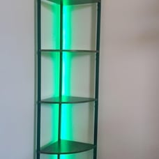 NEW 6 Tier Corner Shelf with LED Light, 67.5” Tall Standing Shelf Organizer