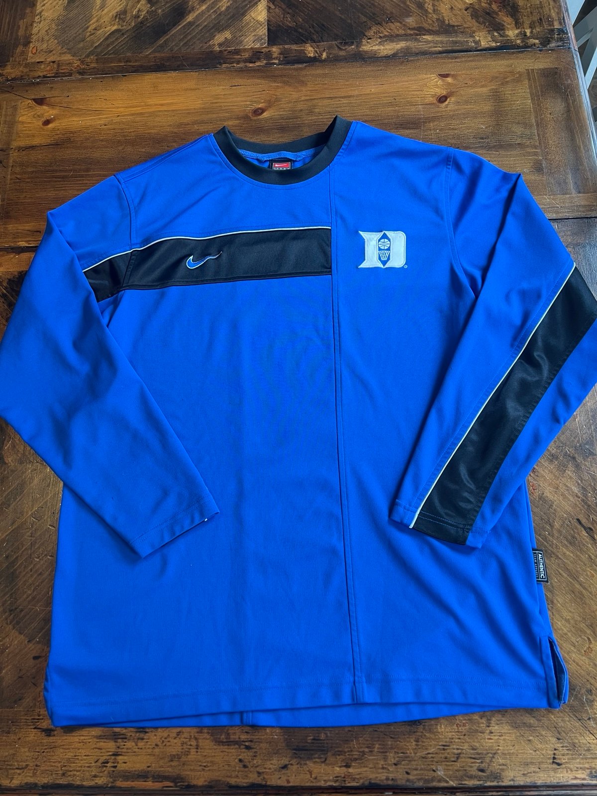 Vintage Nike Team Duke Blue Devils Elite Dri-FIT Warm-Up Shirt Men’s Size Medium