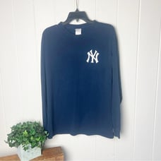 Commemorative New York Yankees Derek Jeter Long Sleeve Navy Graphic T-Shirt