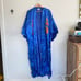 GOLDEN DRAGON AUTHENTIC CHINESE BLUE KIMONO SILK ROBE SIZE XL
