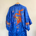 GOLDEN DRAGON AUTHENTIC CHINESE BLUE KIMONO SILK ROBE SIZE XL