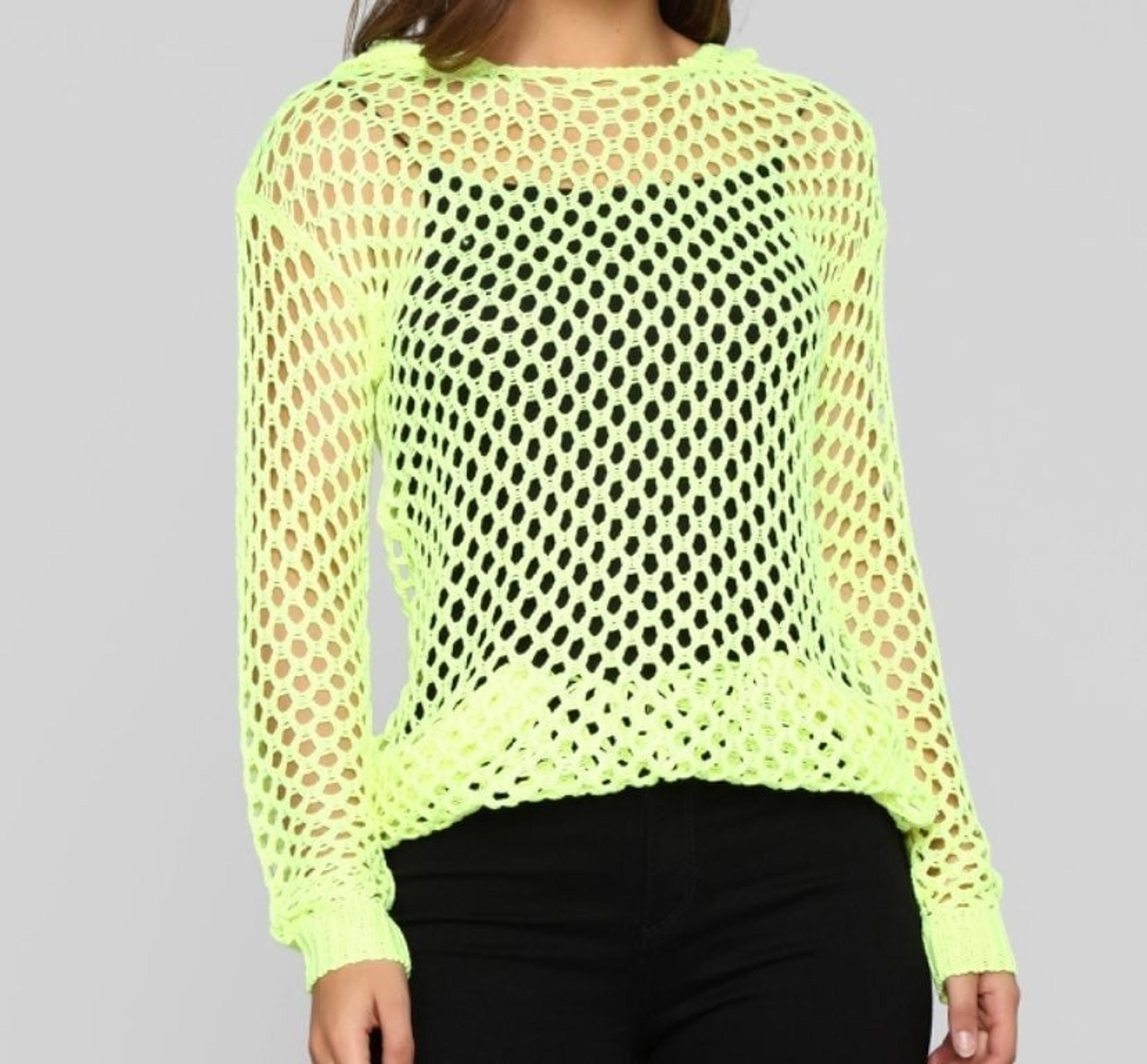 Fashion Nova S Neon Hooded Sweater