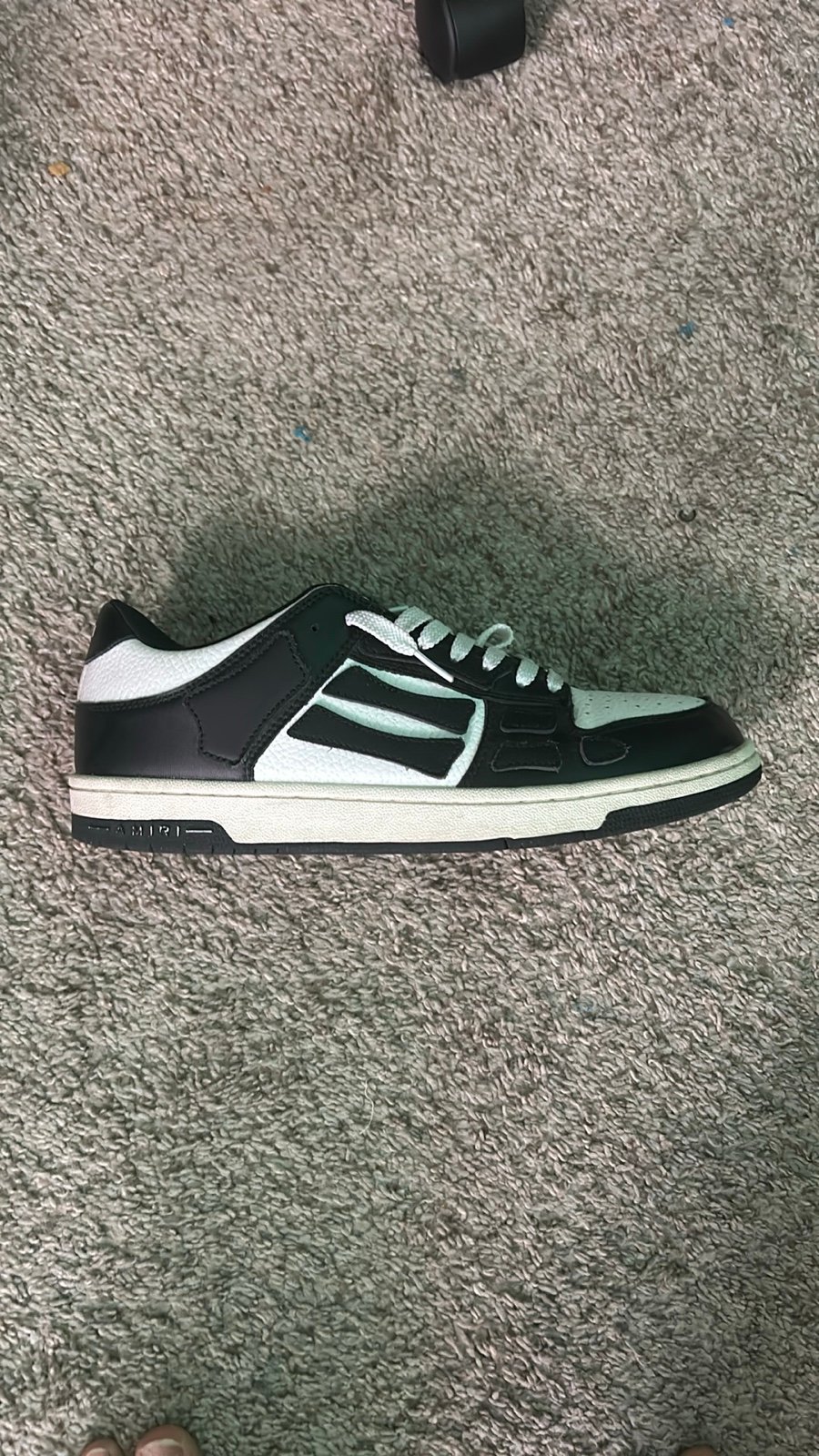 AMIRI SKELETONS (BLACK AND WHITE) (US SIZE 11 BARELY WORN)