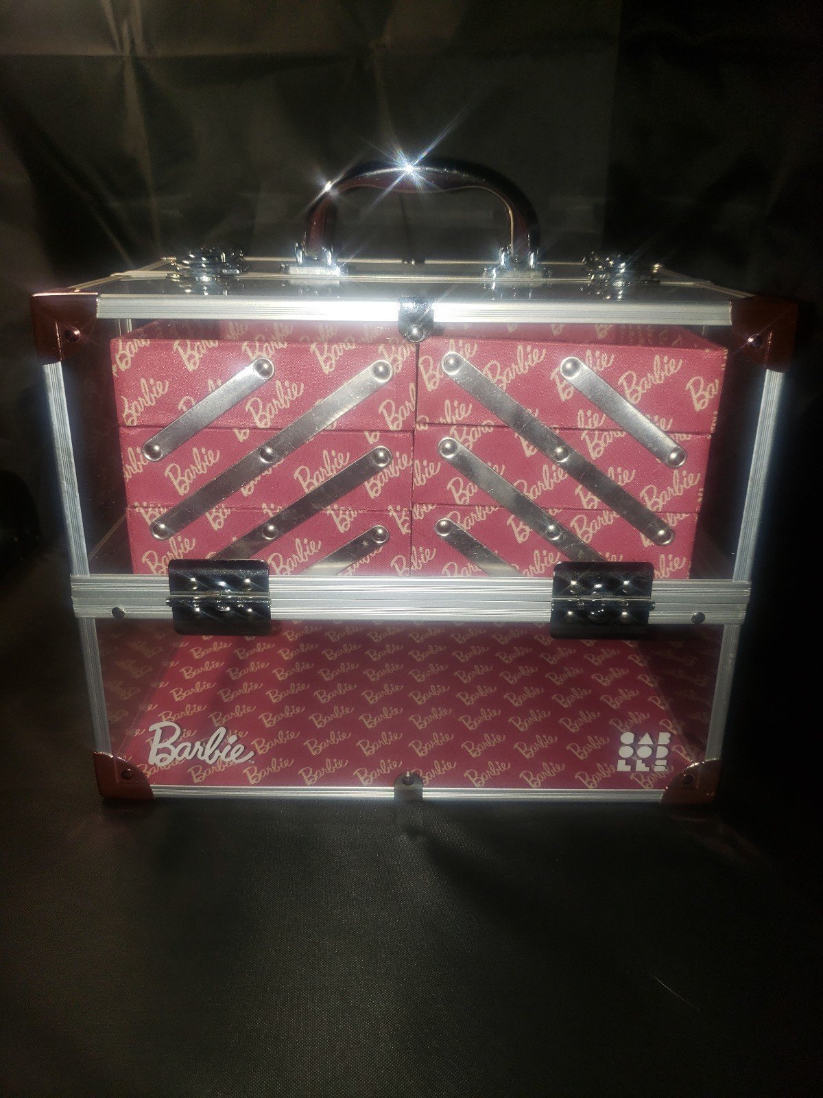 Rare Caboodles Barbie Clear Pink Makeup / Jewelry with Keys 2019 ULTA