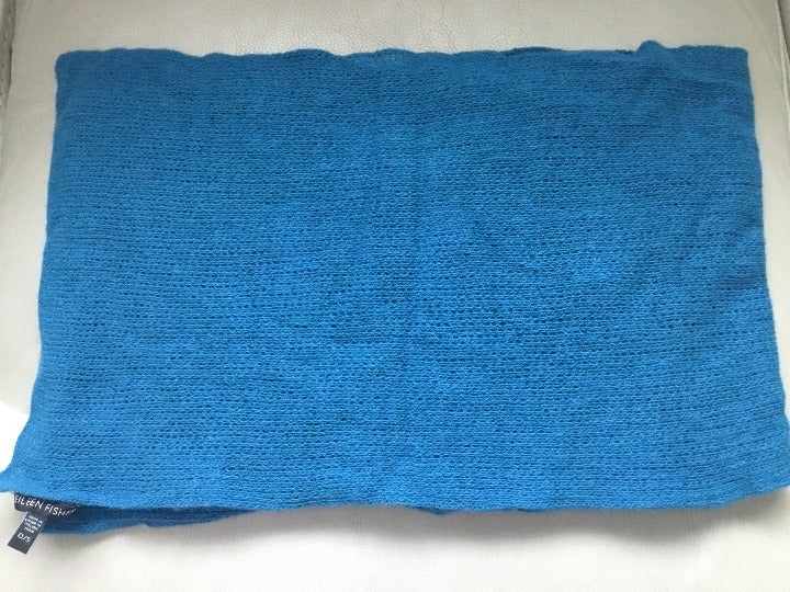 NEW With Tags - Womans Eileen Fisher Scarf CASHMERE blend Teal Blue,