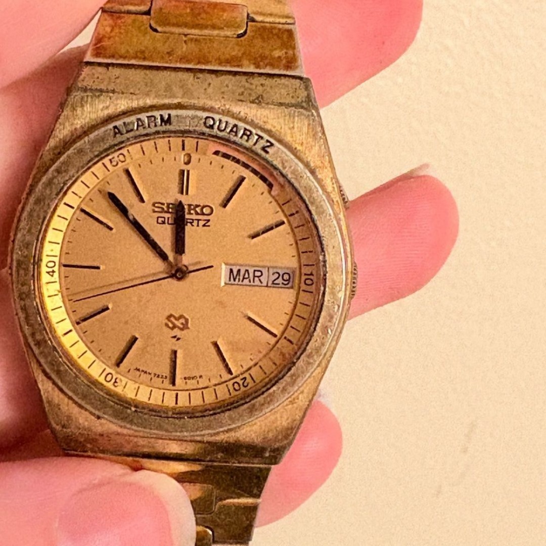 Vintage Men's 1980's Seiko SQ Alarm Watch