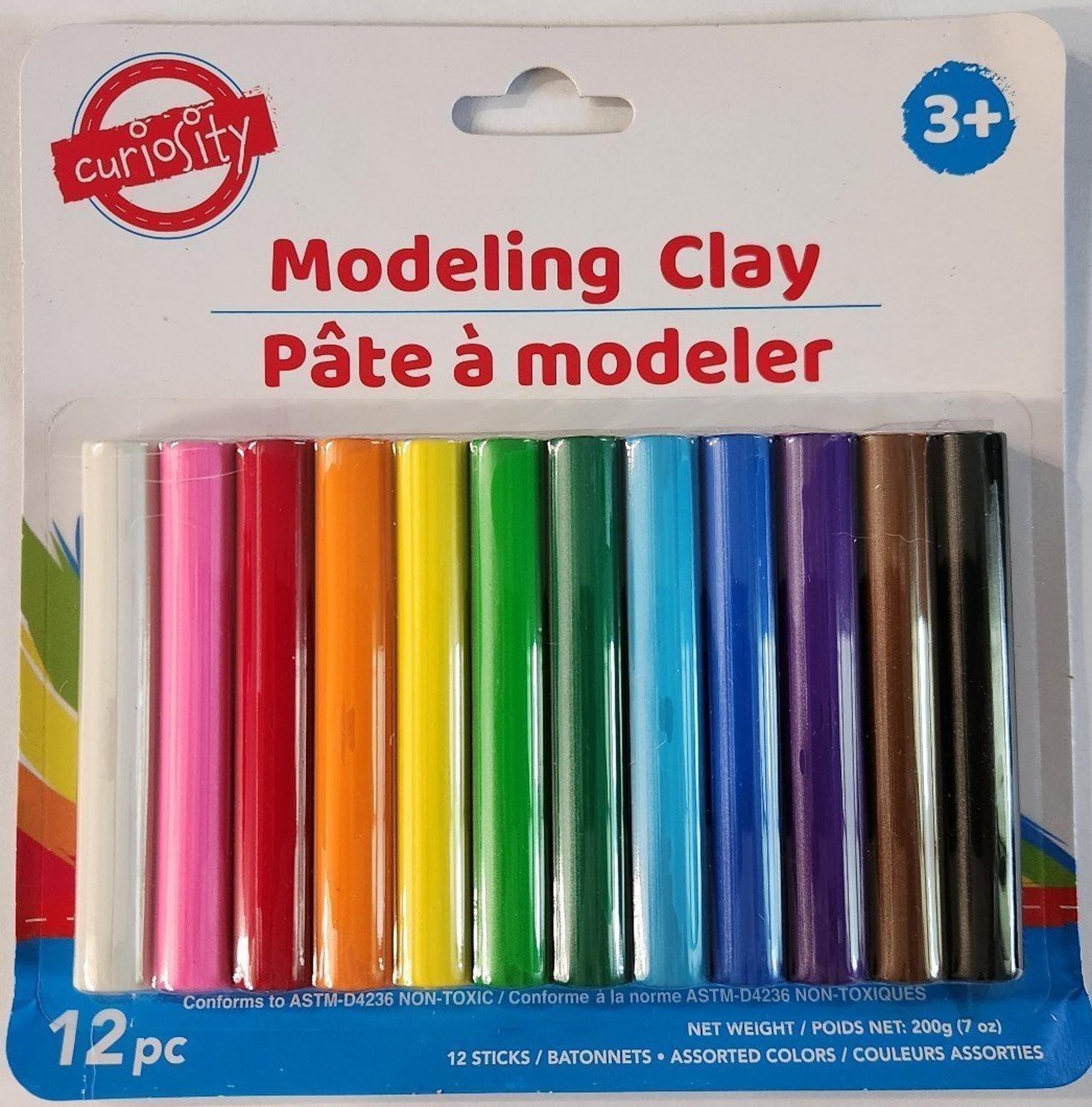 Modeling Clay by Curiosity; 12 Pieces amd 12 Colors for Ages 3+ [FACTORY SEALED]