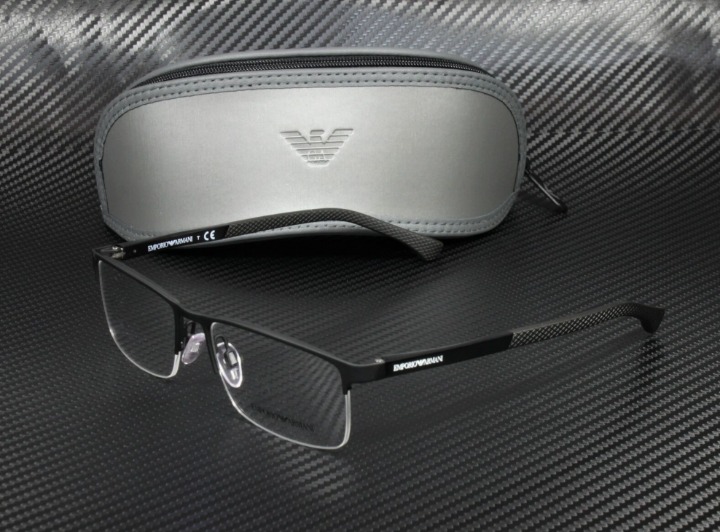 Emporio Armani Men's Black Rubber 55mm Eyeglasses!