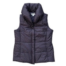 Coldwater Creek Puffer Vest Quilted Zip Up Collared Jacket Coat Women Medium