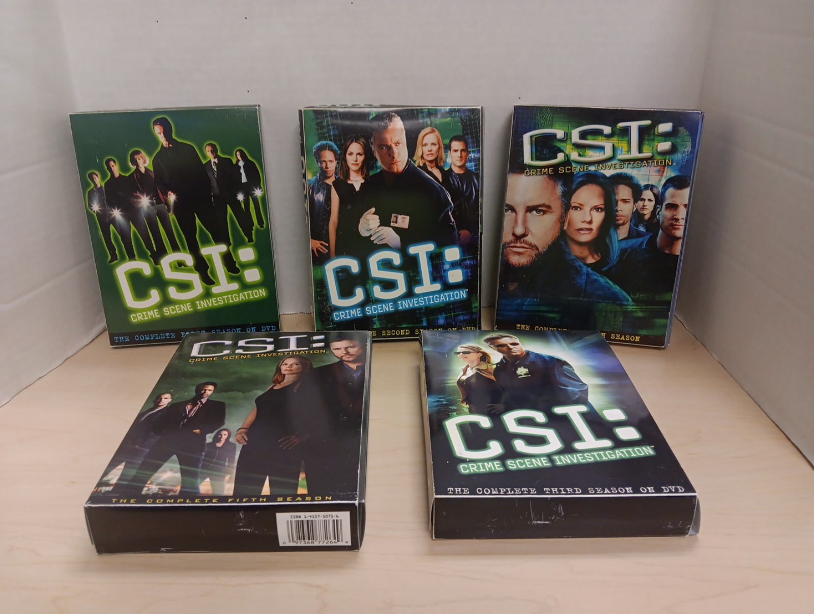 LOT OF 5 CSI: Crime Scene Investigation Seasons 1-5 DVD Crime Series - Very good