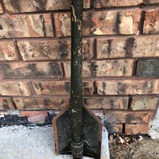 Vintage US Military Surplus Wooden Handle Shovel Folding Camping Green Trench