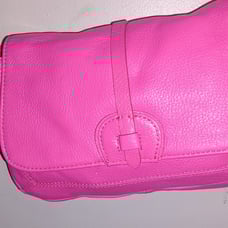 100% weather hot pink shoulder strap purse Isaac Mizrahi you never used