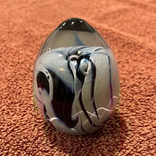 John Cook Signed 1995 Art Glass Paperweight 3 X 2.25 Inches