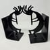 Two Southwest Kokopelli Bookends Metal Art Sculpture Silhouette Dancer Flute