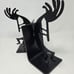 Two Southwest Kokopelli Bookends Metal Art Sculpture Silhouette Dancer Flute