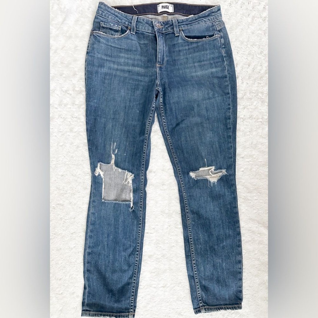 PAIGE Anabelle Slim Distressed Jean