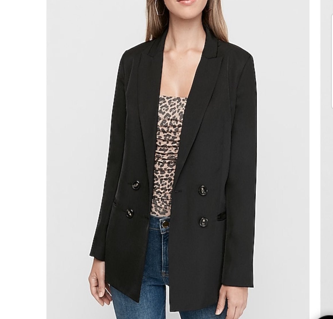 Express Double Breasted Boyfriend Blazer