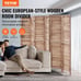 ⭐VEVOR Wood Room Divider Portable Wooden Partition 6 Panel for Room Separation