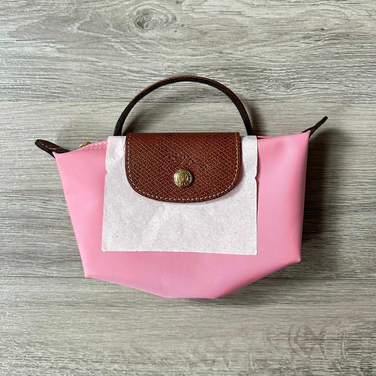 Longchamp Le Pliage Original Pouch with handle - Marshmallow