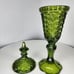 Vintage Indiana Glass Diamond Point Apothecary Compote