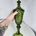 Vintage Indiana Glass Diamond Point Apothecary Compote