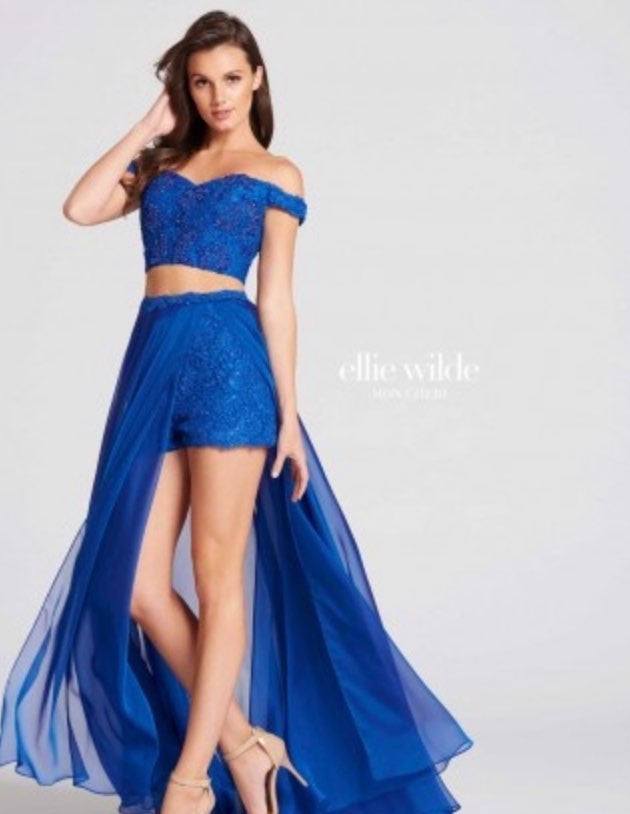 Ellie Wilde Formal Gown with Sheer Overs