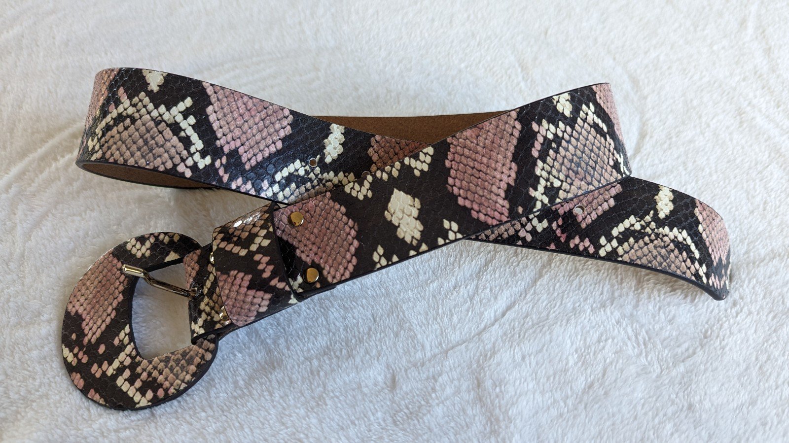 Veronica Beard embossed leather belt S