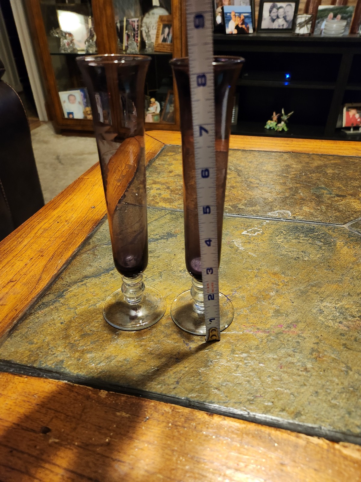 Purple glasses/bud vases