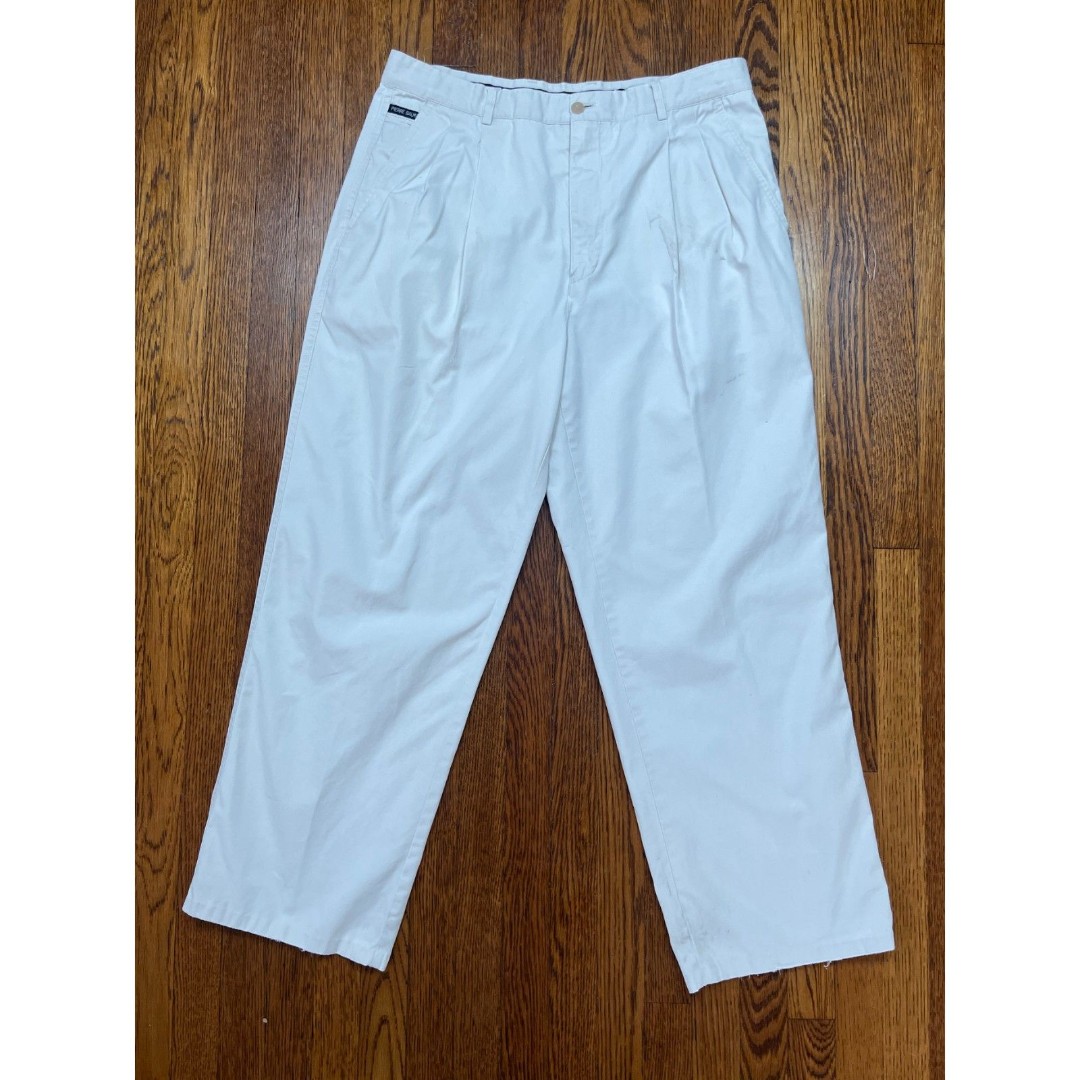 Vintage Pierre BALMAIN Paris White Casual Pants Trousers Mens Size 34