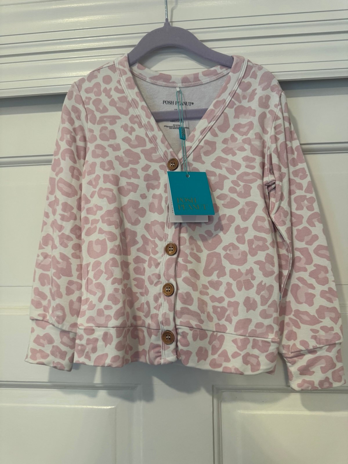 Posh Peanut - Delaney French Terry Button Cardigan - 3/4