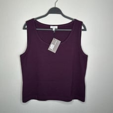 NWT St. John Sport Women's Plum Knit Top- Sz L