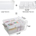 Plastic Storage Box with Removable Tray Craft Organizers and Storage