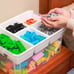Plastic Storage Box with Removable Tray Craft Organizers and Storage
