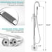 AKDY 1-Handle Freestanding Floor Mount Roman Tub Faucet Bathtub Filler with Hand