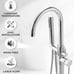 AKDY 1-Handle Freestanding Floor Mount Roman Tub Faucet Bathtub Filler with Hand