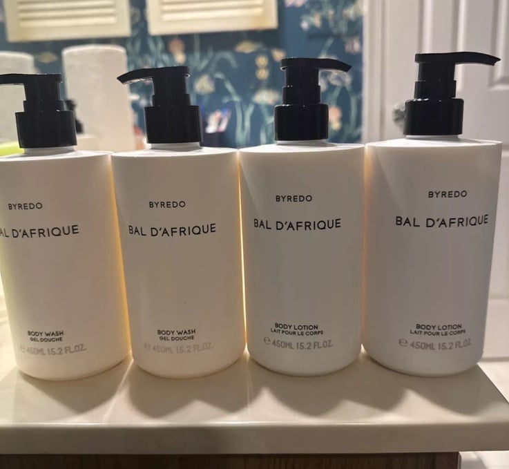 BYREDO BAL D'AFRIQUE - 2 Jumbo Lotion/ 2 Jumbo Body Wash 15.2oz / 450ML Bundle