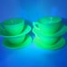 4 Jadeite Mckee Laurel Tea Cups/Saucers