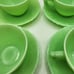 4 Jadeite Mckee Laurel Tea Cups/Saucers