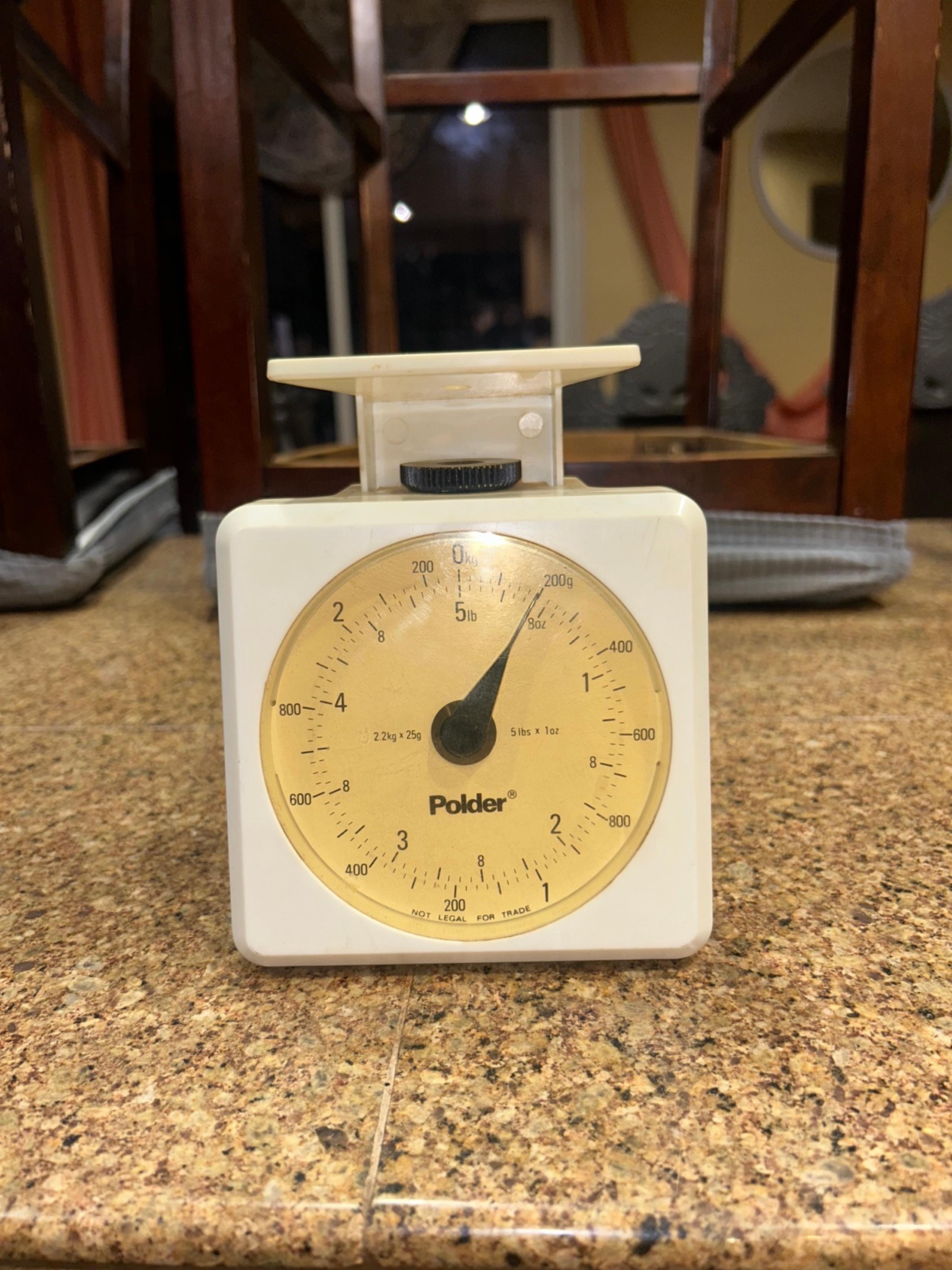 Polder Vintage Scale 5 Lb / 2.2 Kg Max Capacity Portable Manual Adjustable Scale