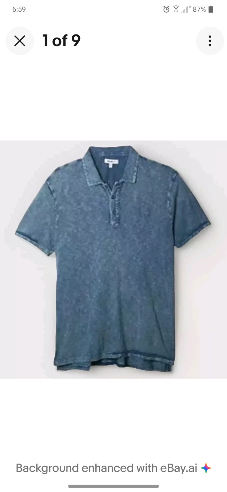William Rast Polo Shirt Woman Lg Preppy Academia Office Work Casual Sky Blue NWT