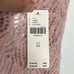 Anthropologie Flutter-Sleeve Pointelle Cashmere Sweater Tee in Pink Sz XS NWT