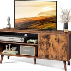 TV Stand for 55 Inch TVs, Entertainment Center with Storage Cabinet