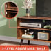 TV Stand for 55 Inch TVs, Entertainment Center with Storage Cabinet