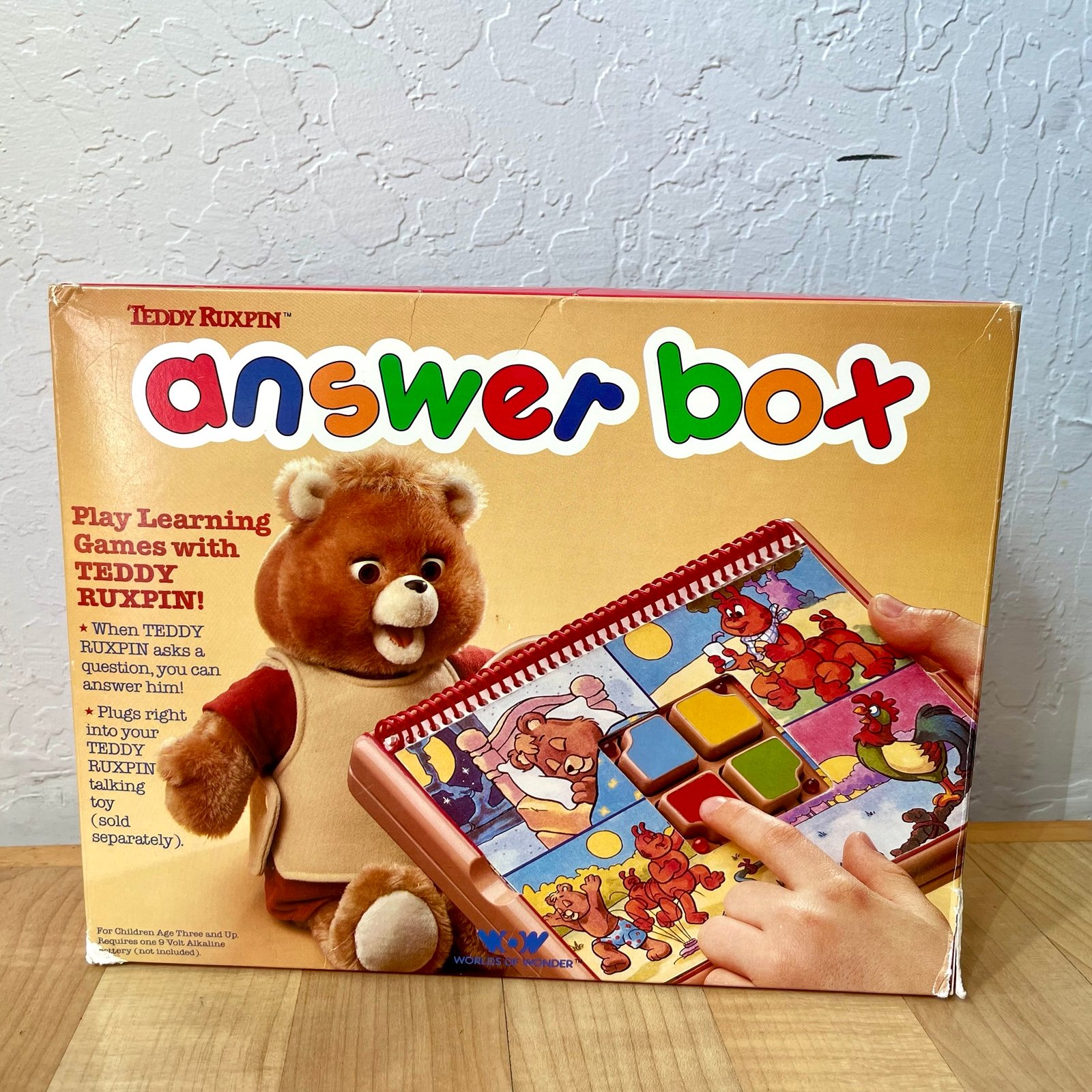 Vintage 1988 Worlds Of Wonder Teddy Ruxpin Answer Box With Box & Instructions