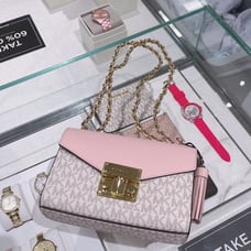 MICHAEL KORS MK ROSE Small Crossbody Powder Pink Vanilla