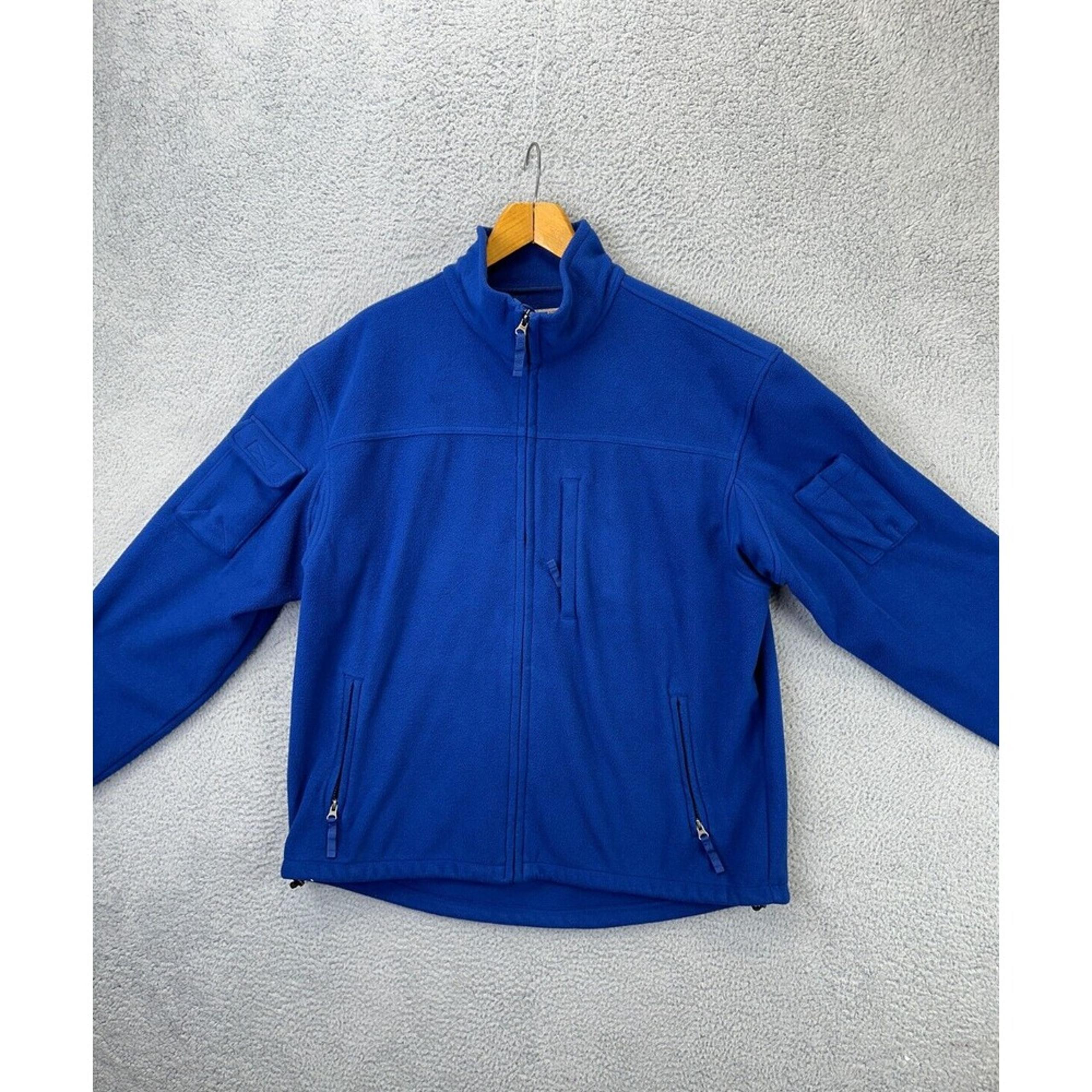 Duluth Trading Co. Jacket Mens XL Blue Thick Fleece Full Zip Pockets Long Sleeve