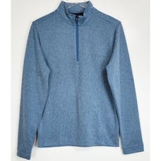 NWT Rhone commuter 1/4 zip long sleeve knit pullover sweater stellar blue marle