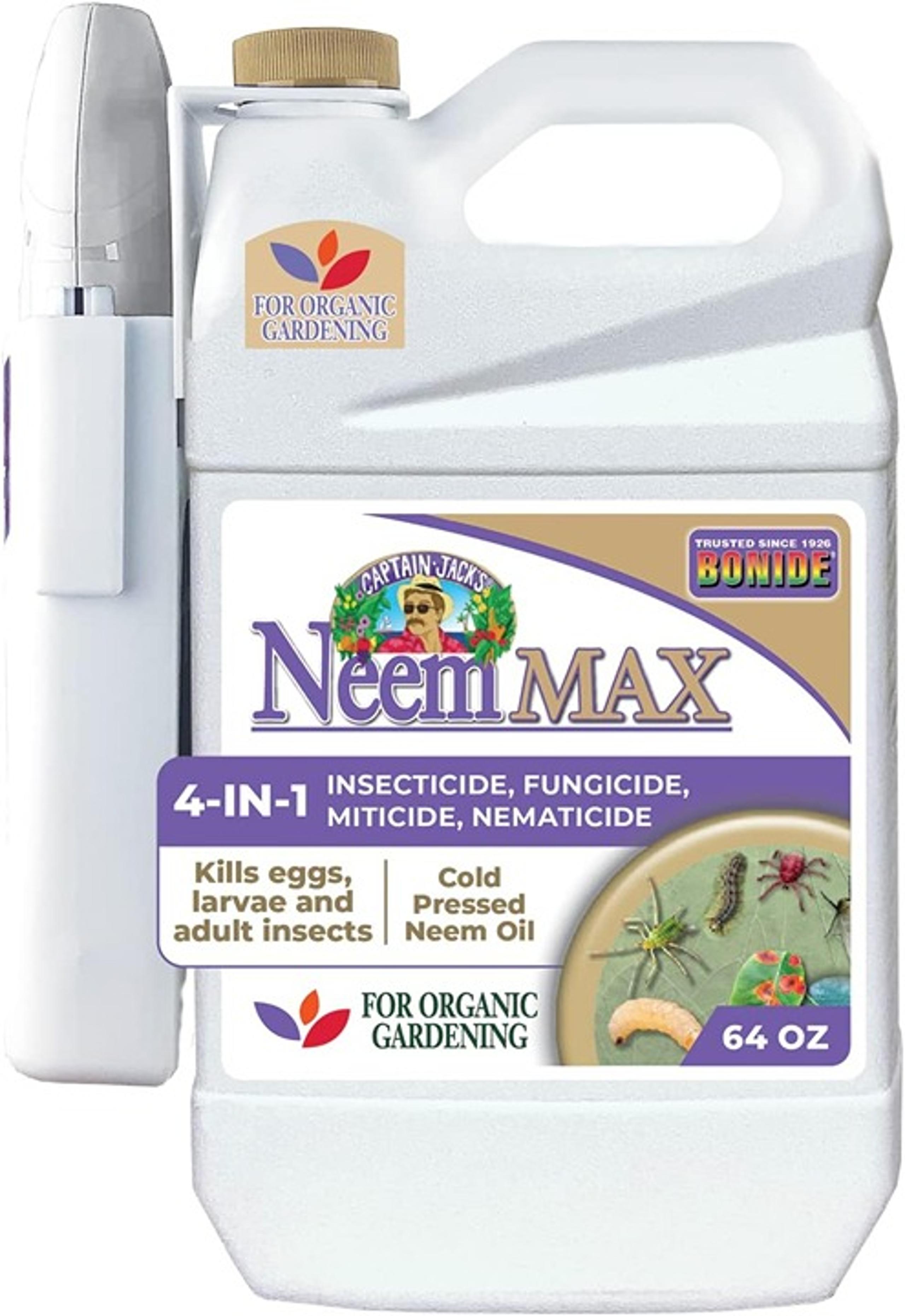 Bonide Captain Jack's 64 oz Neem Max Cold Pressed Neem Oil Spray for Indoor