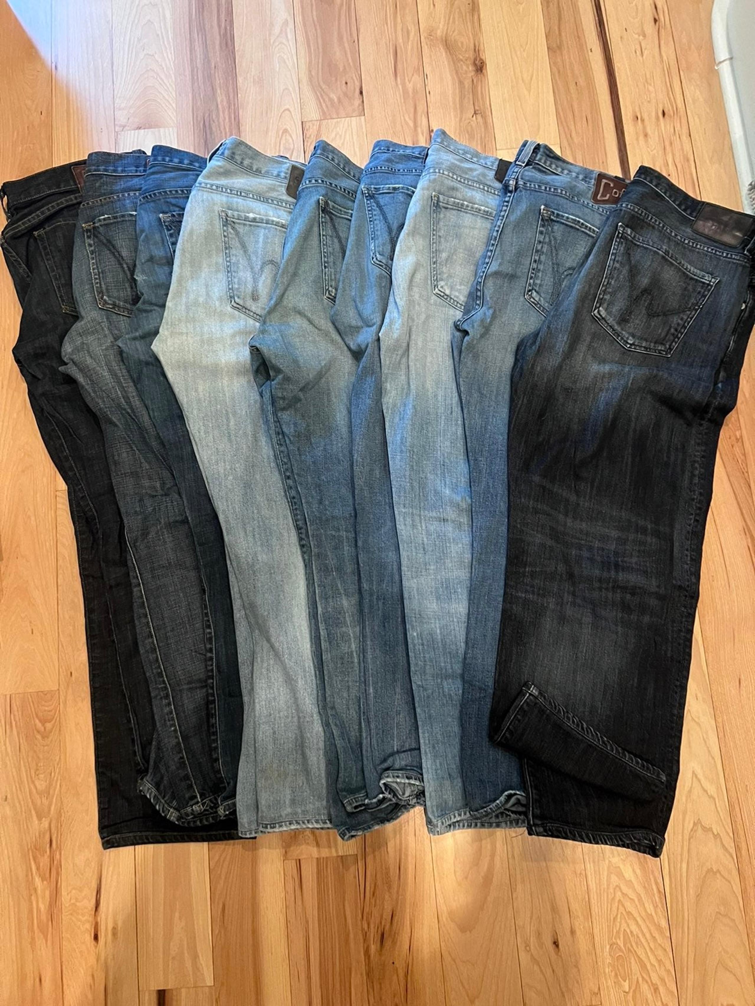 9 PAIRS (bundle) citizzens of humanity mens jeans 36x31