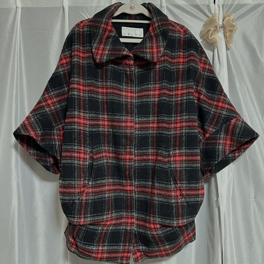 PRIDE Checkered Poncho/Cape Coat